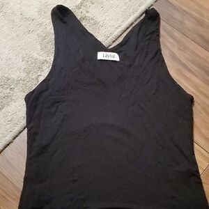 Lilyful Sleek Black V-Neck Tank Top